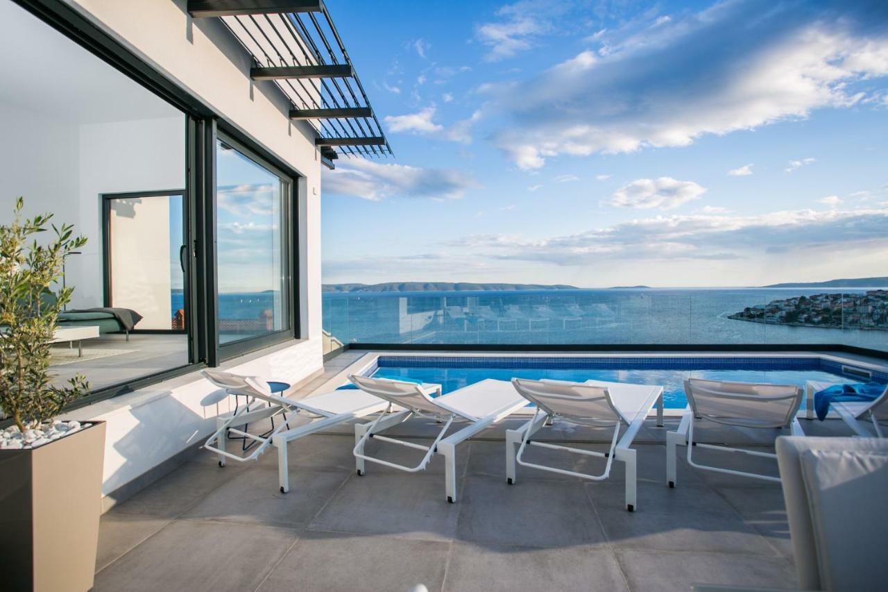 Holiday Home Olive Exclusive - 8 People, Heated Pool, Okrug Gornji, Sea View Trogir Luaran gambar