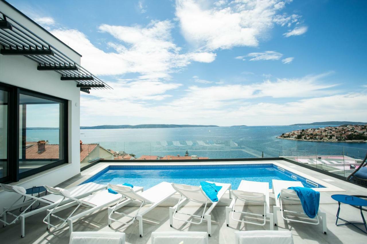 Holiday Home Olive Exclusive - 8 People, Heated Pool, Okrug Gornji, Sea View Trogir Luaran gambar